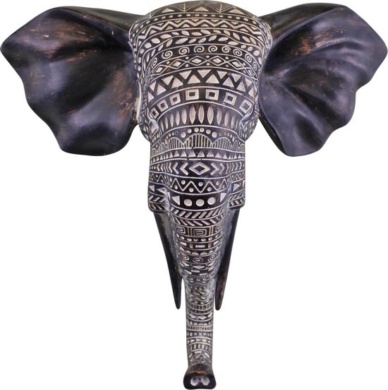Muur decoratie olifant hoofd | bol.com