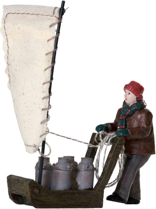 Dickensville Sleetransport Melkbussen 11 Cm Bruin/wit