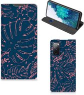 Bookcase Geschikt voor Samsung Galaxy S20 FE Smartphone Hoesje Palm Leaves