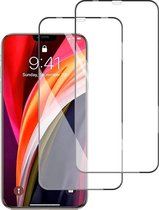 Screenprotector Glas - Full Curved Tempered Glass Screen Protector - 2x Geschikt voor: Apple iPhone 12 Pro Max