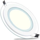 LED Downlight Slim - Inbouw Rond 12W - Natuurlijk Wit 4200K - Mat Wit Glas - Ø160mm - BSE