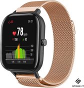 Milanees Smartwatch bandje - Geschikt voor  Xiaomi Amazfit GTS Milanese band - rosé goud - Strap-it Horlogeband / Polsband / Armband