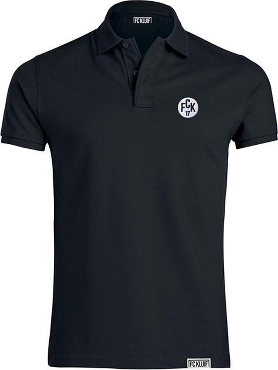 FC Kluif - Luxe Voetbal Polo FCK - Zwart - Maat L- Regular fit