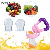 Baby Fruit Speen - Sabbelspeen - Speen - Baby - Fruit - Silliconen - Bijtring - 3 in 1 Fruitspeen - S+M+L - De Gezondste Speen - Roze