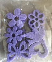 Halbach  felt deco "garden" purple