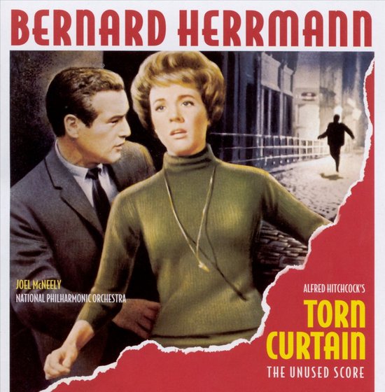 Bernard Herrmann's Torn Curtain: The Unused Score. Vrouwen in groene coltrui, man in grijs pak, achtervolgingsscène.