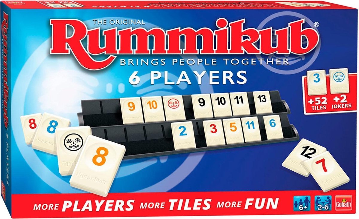 Uitwerpselen bord uitdrukken Rummikub The Original geschikt voor 6 Spelers - Bordspel - Gezelschapsspel  | Games | bol.com