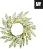 Black Box Trees - Brewer krans led werk op batterijen groen frosted 10L TIPS 45 - d35cm - Kerstbomen