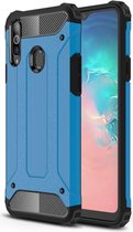 Samsung Galaxy A20s Hoesje Shock Proof Hybride Back Cover Blauw