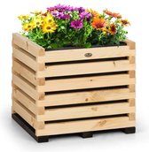Blumfeldt Modu Grow 50 - kweekbak - plantenbak - 50 x 45 x 50 cm - 112 liter - voor vers fruit & groente, kruiden en bloemen - grenenhout