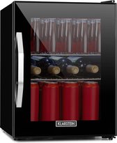 Klarstein Beersafe M Onyx Horeca koelkast - Drankkoelkast 35 liter - 5 koelniveaus voor temperaturen van 0 tot 10 °C - Zwart