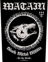 Watain - Black Metal Militia Rugpatch - Zwart