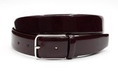 Gilmart Heren riem bordeaux lak - heren riem - 3.5 cm breed - Bordeaux - Echt Leer - Taille: 95cm - Totale lengte riem: 110cm