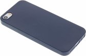 Hoesje Siliconen Geschikt voor iPhone SE (2016) / 5 / 5s - Color Backcover - Donkerblauw