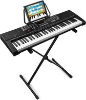 Keyboard - MAX KB2 keyboard piano met 61 toetsen, USB mp3 speler / recorder, trainingsfunctie en keyboardstandaard - De ideale set om (opnieuw) te beginnen!