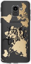 Design Backcover Samsung Galaxy J6 hoesje - Quote Wereldkaart