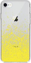 Hoesje Siliconen Geschikt voor iPhone SE (2022) / SE (2020) / 8 / 7 - Design Backcover siliconen - Meerkleurig / Splatter Yellow