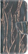 Design Softcase Booktype iPhone SE (2022 / 2020) / 8 / 7 hoesje - Wild Bladeren