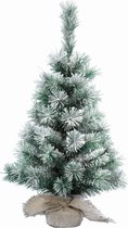 Mini kerstboom tafelboom Vancouver miniboom h35 cm groen/wit