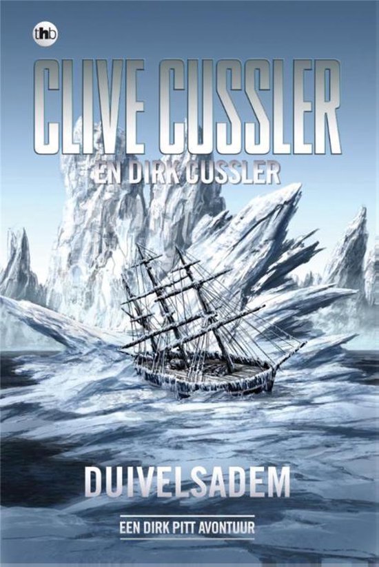 Boekomslag met een schip in ijzig water, met de tekst 'DUIVELSADEM' en 'CLIVE CUSSLER'.