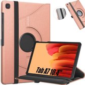 Samsung Galaxy Tab A7 Hoes - 10.4 inch - (2020/2022) - bookcase draaibaar - Rose Goud