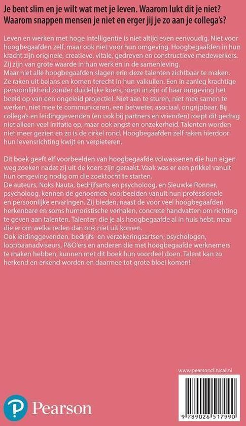 Boek met tekst in het Nederlands over hoogbegaafdheid en de uitdagingen die dit met zich meebrengt.