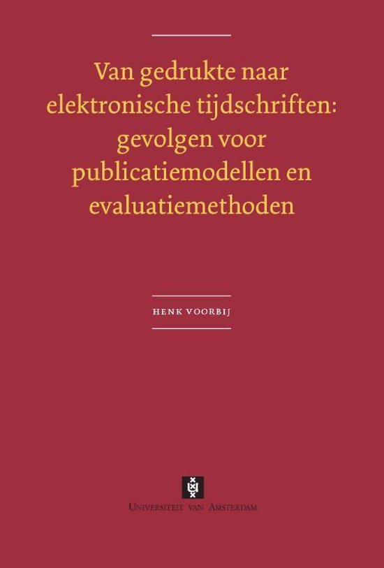 Cover van het boek 'Van gedrukte naar elektronische tijdschriften' van H.J. Voorbij