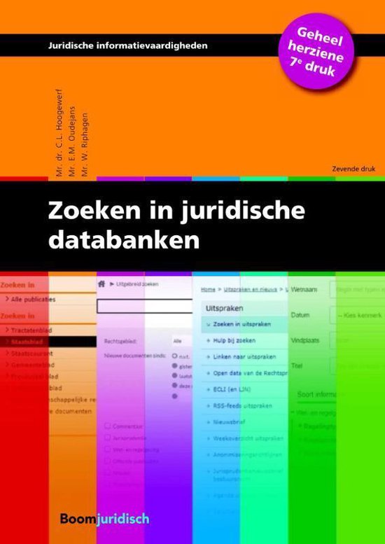 Boek cover Juridische informatievaardigheden  -   Zoeken in juridische databanken van C.L. Hoogewerf