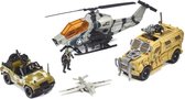 Military Set Voertuigen + Helikopter