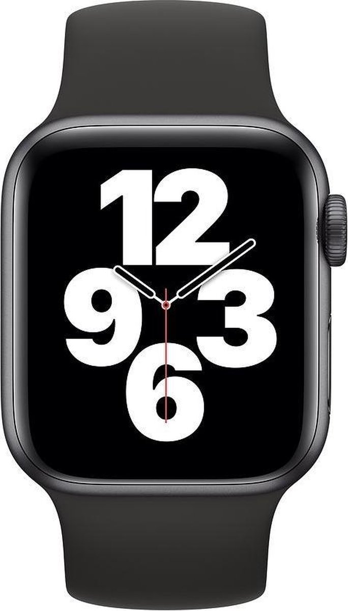 Sport solo loop band - zwart - Geschikt voor Apple Watch - 38 en 40mm -  maat L - | bol.com
