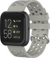 Bandje Voor Fitbit Versa Sport Point Band - Grijs - Maat: SM - Horlogebandje, Armband