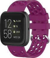Bandje Voor Fitbit Versa Sport Point Band - Paars - Maat: ML - Horlogebandje, Armband