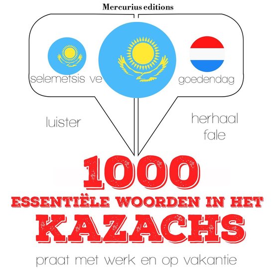 1000 essentiële woorden in het Kazachs - cover