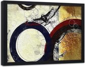 Foto in frame Abstracte cirkels, 120x80, multi-gekleurd, Premium print