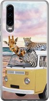 Huawei P30 hoesje - Wanderlust | Huawei P30  case | Siliconen TPU hoesje | Backcover Transparant