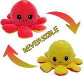 Emotie Octopus -Knuffel -Geel en Rood- Emotie Knuffel