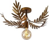 QAZQA botanica - Landelijke Plafondlamp - 1 lichts - Ø 46 cm - Goud/messing -  Woonkamer | Slaapkamer