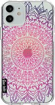 Casetastic Apple iPhone 12 / iPhone 12 Pro Hoesje - Softcover Hoesje met Design - Happy Mandala Print