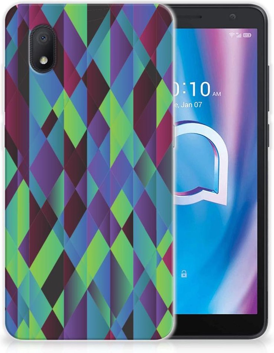 Alcatel 1B (2020) TPU Hoesje Abstract Green Blue