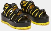 Koi Footwear Asteroid Matrix 80's Sandalen Zwart Geel