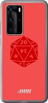 6F hoesje - geschikt voor Huawei P40 Pro -  Transparant TPU Case - D20 - Red #ffffff