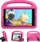 Case2go - Hoes geschikt voor Huawei Mediapad M3 Lite / M5 Lite - 8.4 inch - Schokbestendige case met handvat - Sparrow Kids Cover - Magenta