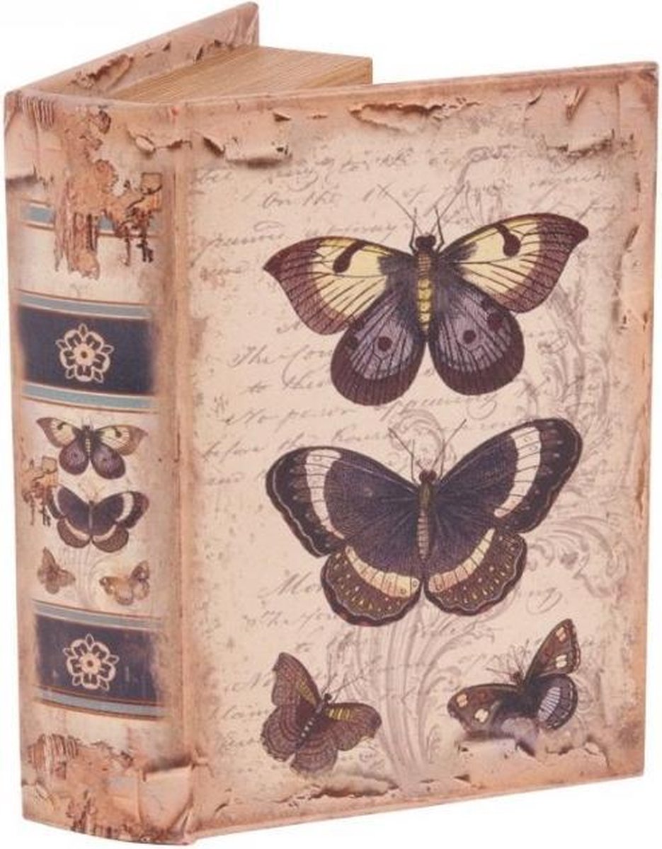 Baroque Collection - Opbergdoos in Boekvorm - Book Box - Vlinders - 20cm