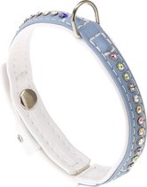 Ferplast Hondenhalsband Lux L 22 Cm B 12 Mm Lichtblauw/wit