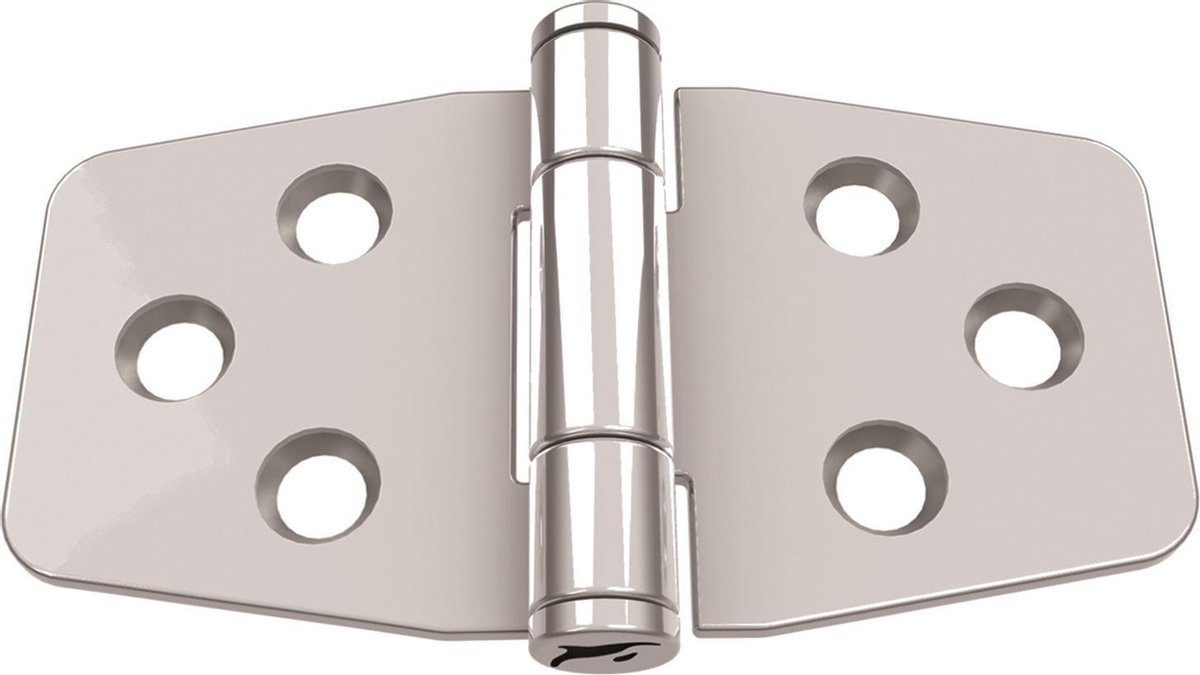 Luikscharnier - 76x42x2 - Rvs 316 - Knoop boven