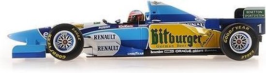 Minichamps 517951501 Benetton Renault B195-Michael Schumacher-Winner Pacific GP 1995-World Champion Voiture Miniature de Collection Multicolore