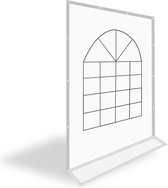 Partytent zijwand met raam | 2m breed | 2,2m hoog | PVC Professional - Wit