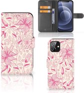 Telefoon Hoesje iPhone 12 | 12 Pro (6.1") Magnet Case Pink Flowers