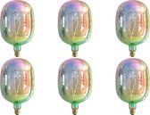 CALEX - LED Lamp 6 Pack - Avesta Metallic - E27 Fitting - Dimbaar - 4W - Warm Wit 2000K - Meerkleurig - BES LED
