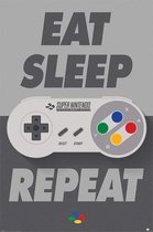 Pyramid Nintendo Eat Sleep SNES Repeat  Poster - 61x91,5cm